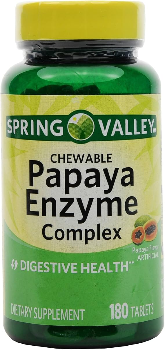 Spring Valley - Papaya Enzyme, 180 Chewable Tablets