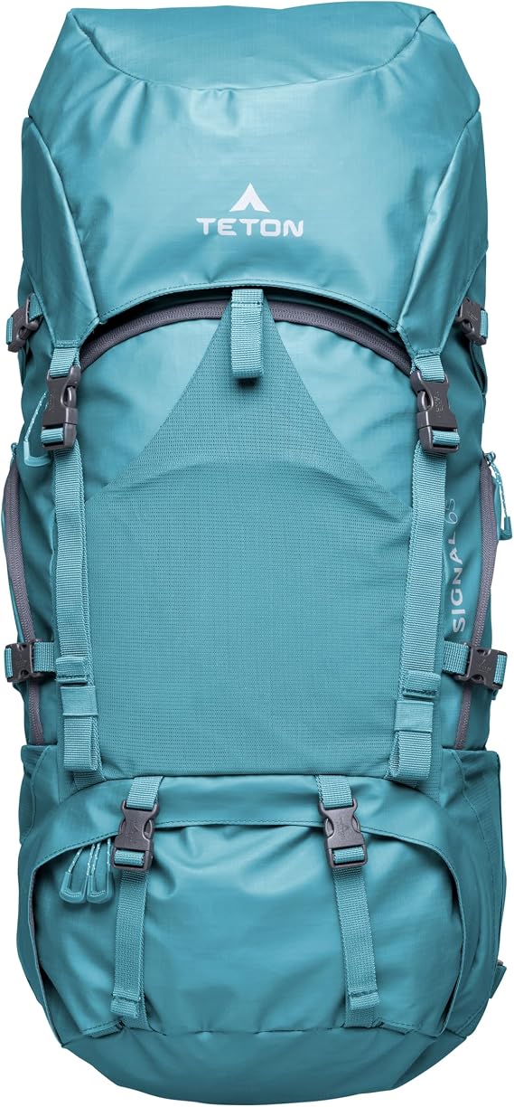 Teton 65L Signal backpack, durable and ready for hiking, camping or backpacking. Perfect lightweight travel bag with more room than you think, Alpine