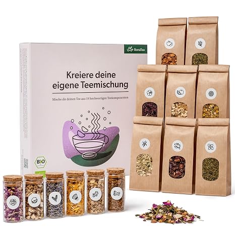 Tea Yourself Mixing Set Gift with 14 Exciting Tea Varieties