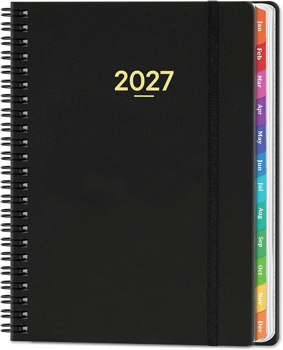 2027 Planner - 2027 Planner Weekly and Monthly from Jan. 2027 - Dec. 2027 | 2027 Calendar Planners with Pocket and Tabs, 8.5" x 6.4"
