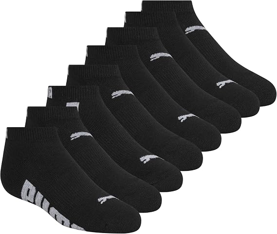 PUMA Kids' Low Cut Extra Cushion & Arch Support Socks (8-Pack)