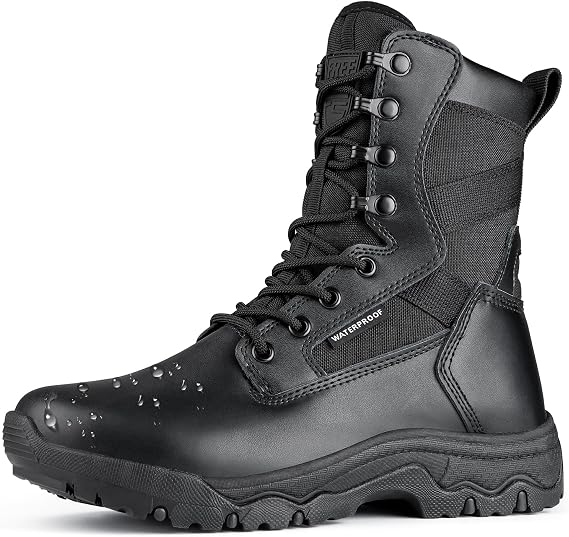 FREE SOLDIER Women's Tactical Boots 8 Inches Lightweight Combat Boot Durable Military Work Outdoors Boots Desert Boot for Women