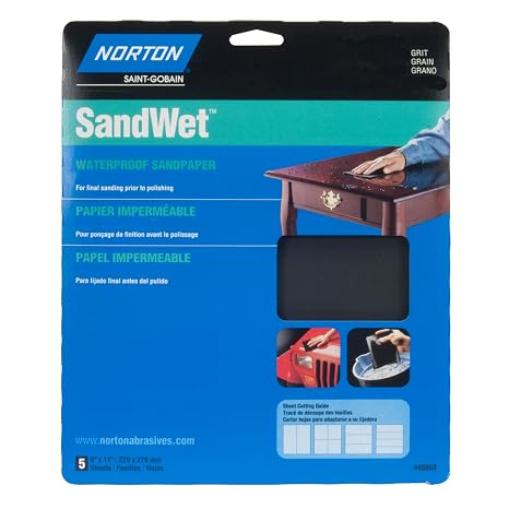 9" X 11" Wet Sand Sheet 2000 Grit (5)