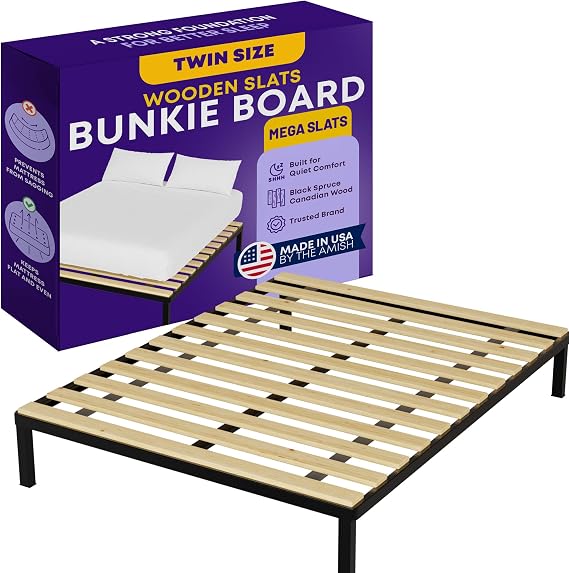 Greaton, 1-Inch Extra Heavy Duty Horizontal Wooden Bunkie Board/Bed Slats, 72" x 39", Beige