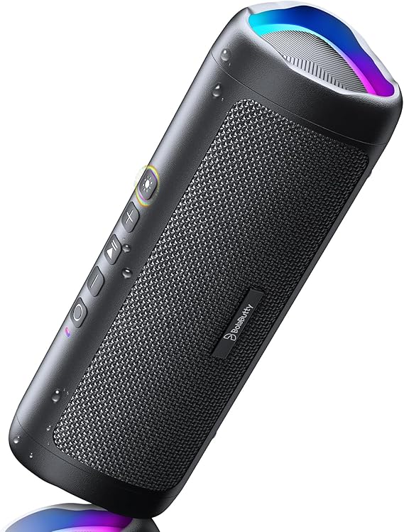 Bluetooth Speaker, 20W HD Sound, Portable Wireless, IPX5 Waterproof, Up to 24H Playtime, TWS Pairing, for Home/Party/Outdoor/Camping/Beach Essentials, Electronic Gadgets, Birthday Gift (Black)