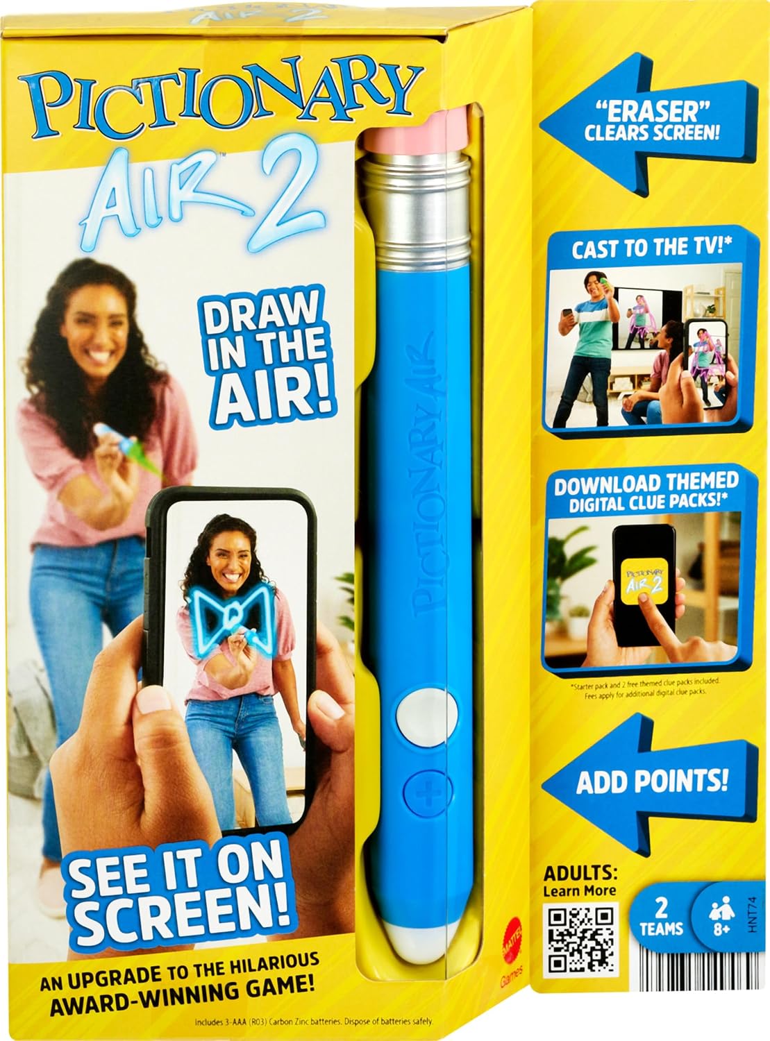 Mattel Games PICTIONARY AIR™ 2 Pictionary Air 2 game HNT74 for kids, adults and game nights