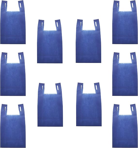 DISCOUNT PROMOS Custom Bodega Lightweight Tote Bags Set of 10-100, Personalized Bulk Pack - Reusable, Grocery, Tradeshow