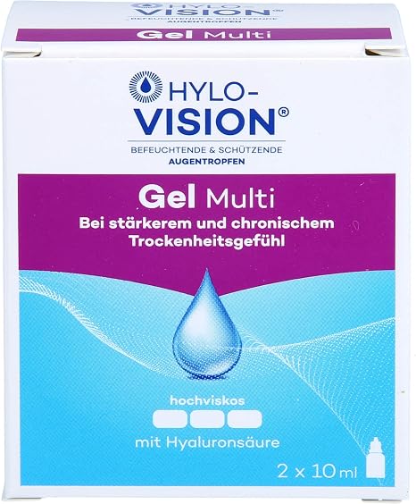 HYLO GEL Vision Multi Eye Drops 2 x 10 ml