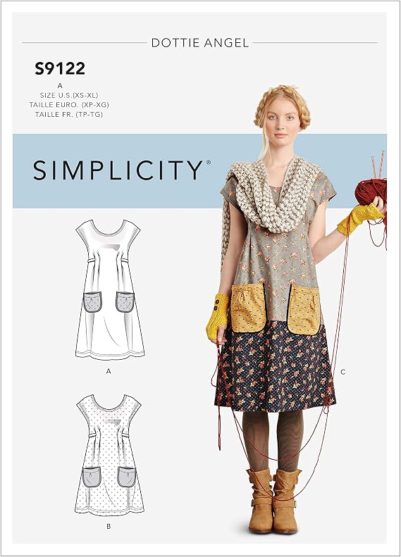 Simplicity SS9122A Women's Dress Sewing Pattern, Sizes XS-XL