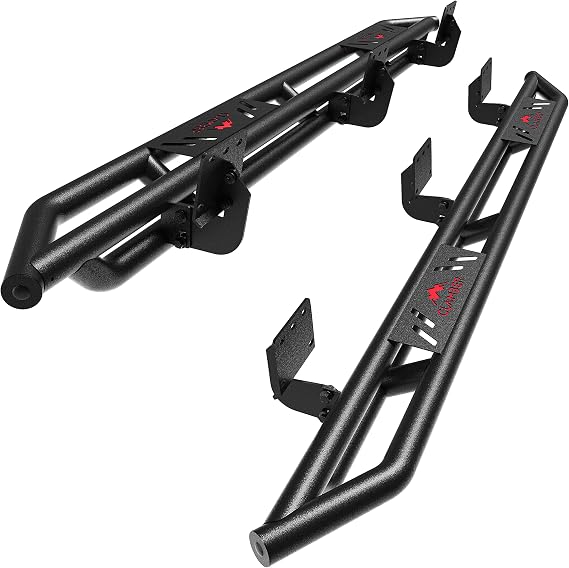 CLAMBER 6.3'' Running Boards for Dodge Ram 1500 Crew Cab | Fits 2019-2026 Ram 1500 Crew Cab New Body Style (excl. Classic), Heavy-duty carbon steel, Triple-tube, No-drill install