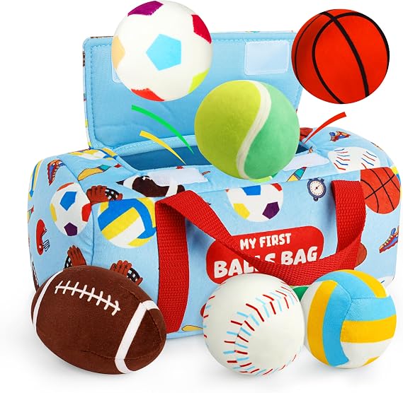 Vanmor Sensory Sports Balls for Toddlers Baby Toy with Travel Bag Early Learning Toy for Babies from 12 Months. Perfect for Sensory Development Great Gift for Little Ones