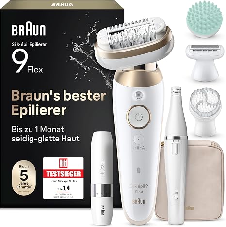 Braun Silk-épil 9 Flex Women's Epilator Ladyshaver 9-681 3D White/Gold