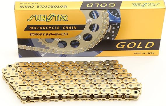 Sunstar SS520SKC-110GD Motorcycle Chain 520 Size 110 Links Gold Color