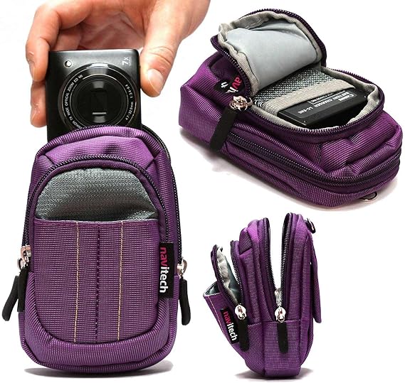 Navitech Purple Digital Camera Case Compatible with Canon Cameras US 1084C001 Canon PowerShot ELPH 190 Digital Camera