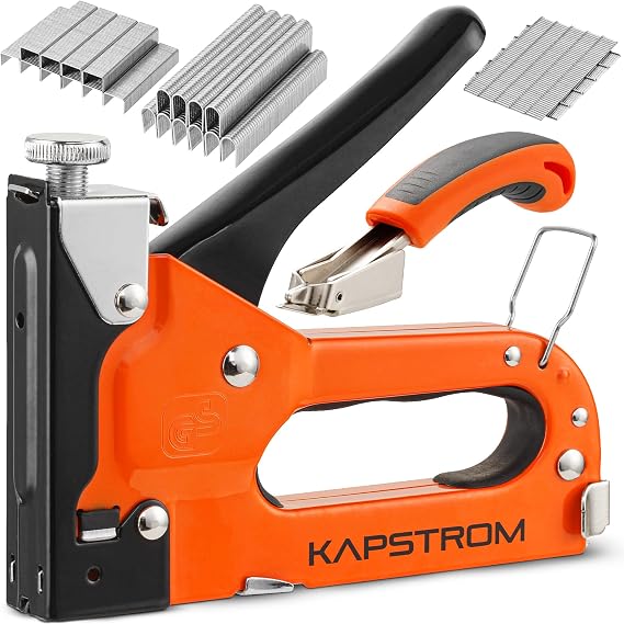 Premium 5-in-1 Staple Gun Set Heavy Duty Staple Gun with Precision Staple Remover and 1500 Staples for Woodworking Upholstery and Crafts