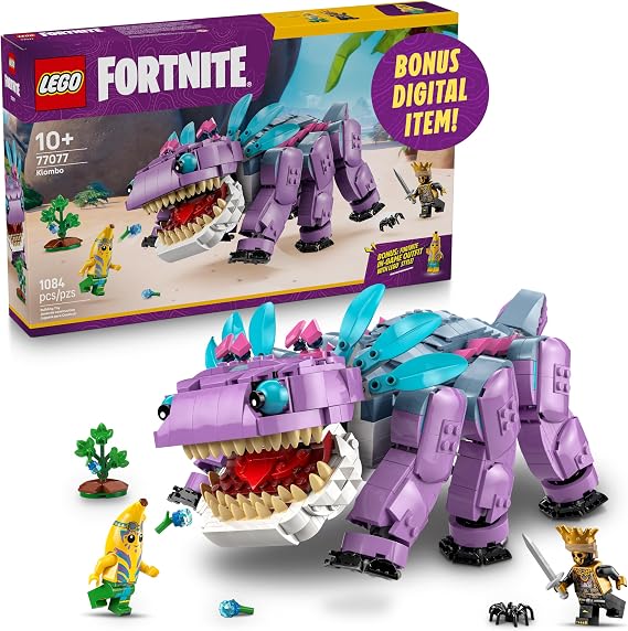 LEGO Fortnite Klombo Kids Toy - Fortnite Action Figure with Peely and Oro Minifigures - Pretend Play and Building Toy for Girls and Boys 10+ Gift Idea for Birthdays and Gaming Fans - 77077