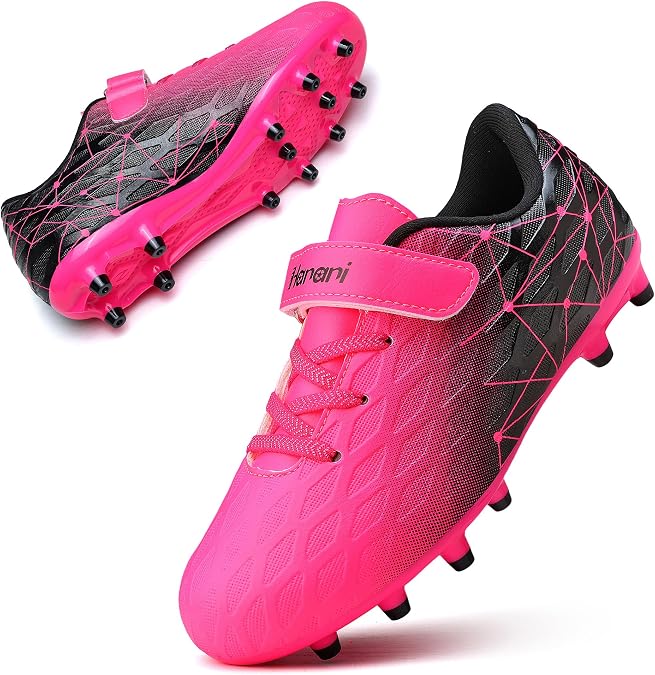 Hanani Boys Soccer Cleats Kids Girls FG/AG Soccer Athletics Sport Shoes Training Shoes Running Shoes Teenager Indoor Outdoor Football Shoes Sneakers for Unisex