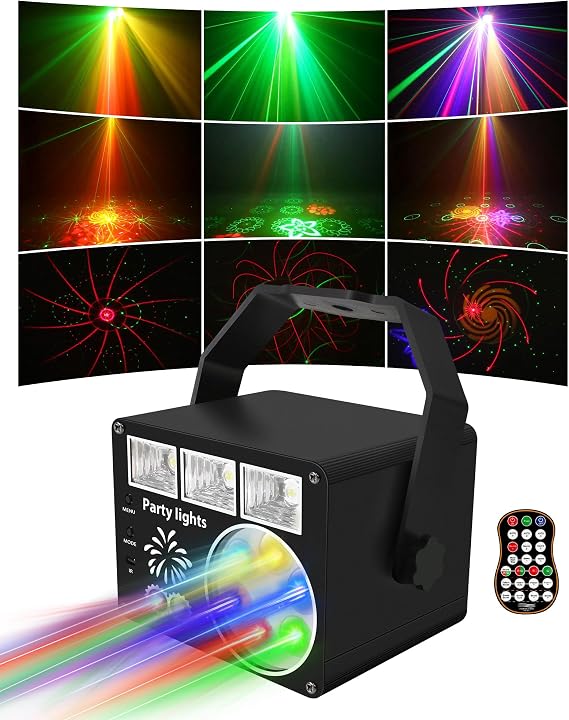 Disco Lights with Remote Control, DJ Music Controlled Stage Effect Lights for Parties, Home, Christmas, Birthday, Karaoke, KTV, Bar [Energy Class A+++]
