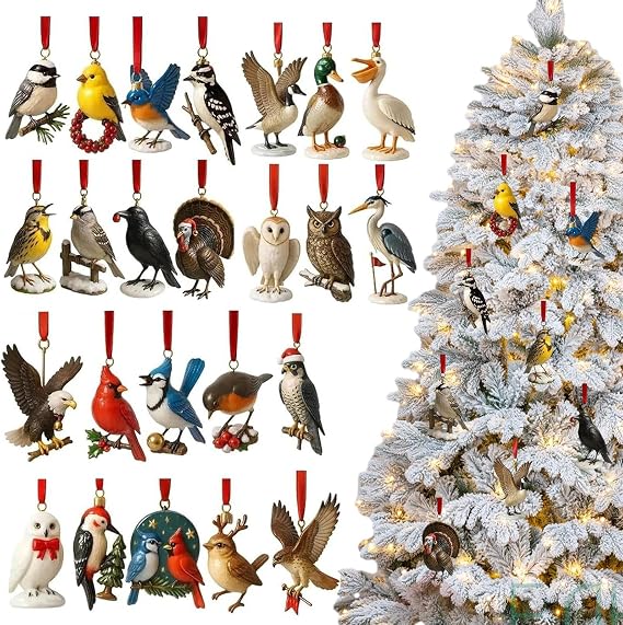 Countdown Calendar - 24 Days Acrylic 2D Home Decor - 2025 Christmas Countdown Calendar Ornaments - for Shelf Entryway Office Living Room Window Door Kitchen Balcony Holiday Party Kids