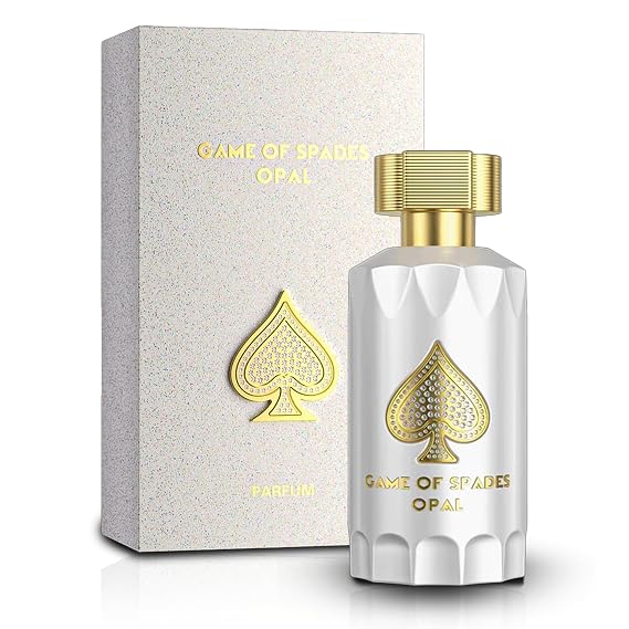 Jo Milano Game of Spades Opal Parfum Spray | 3.4 oz (100ml) | Rose, Oud Wood, Spicy, Citrus Scent | Long Lasting Fragrance for Men and Women (Unisex)