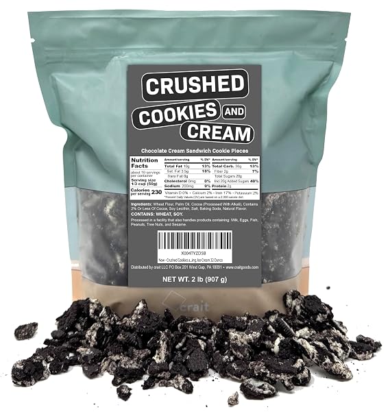 Chocolate Cookie Crumbs, Crumbled Cookie Crumble Topping Bulk 2 Pounds