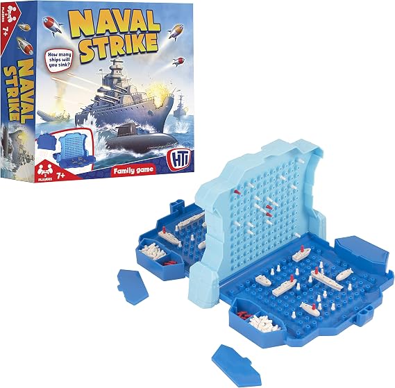 HTI Toys Traditional Games Naval Strike Board Game Fun For All Kids Boys and Girls 1374313 Multicolor