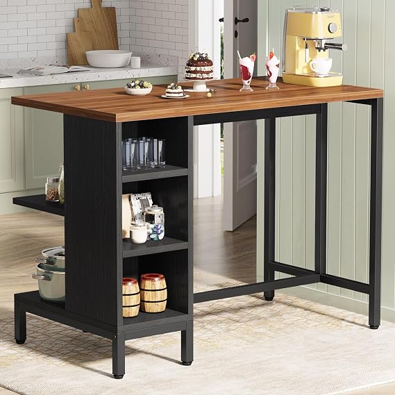 Tribesigns Kitchen Island, 43" Butcher Block Island Table for Kitchen