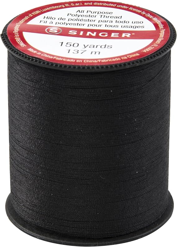 Singer 60110All Purpose Polyester Thread, 150 Yards, Black