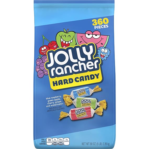 JOLLY RANCHER Hard Candy, Assorted, 5 Pound Bulk Candy