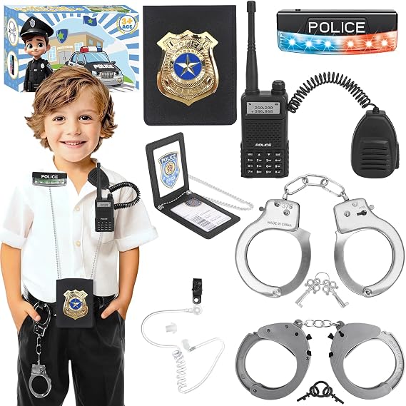 IVENRXIU Police Toys with Police Accessories,Dress up for Kids Ages 310
