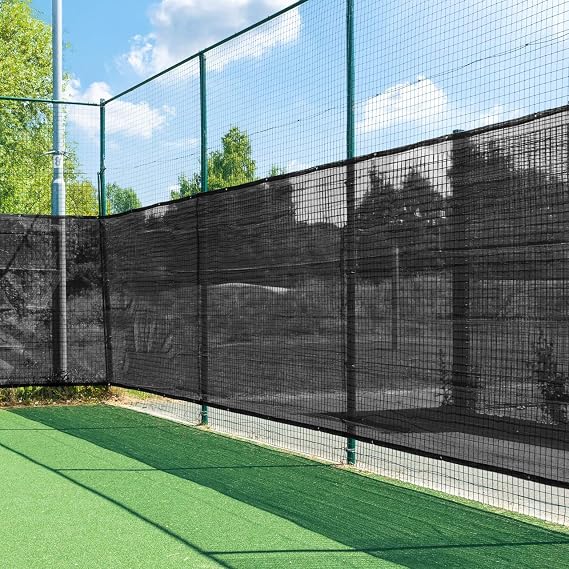 Vermont Tennis Court Wind Screen - 50% Shade | 6 x 60 or 6 x 40 Tennis Court Shade Cover Green, Navy or Black [Optional Logo]