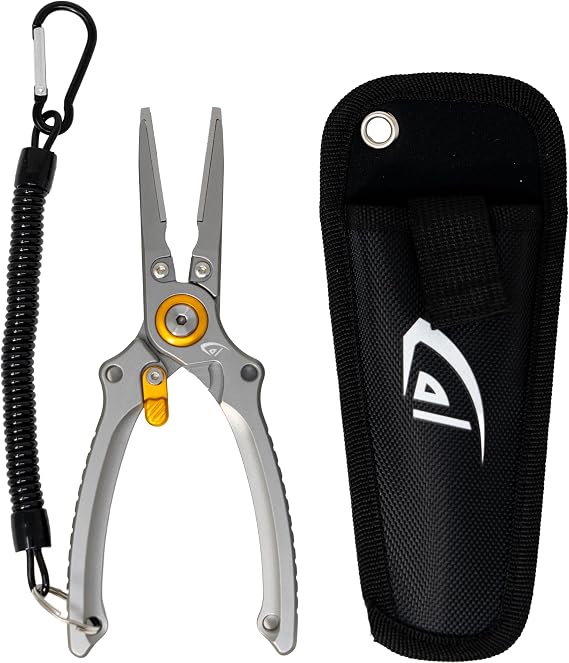 danco 7.5-Inch Aluminum Center Cutter Fishing Pliers with Sheath and Lock
