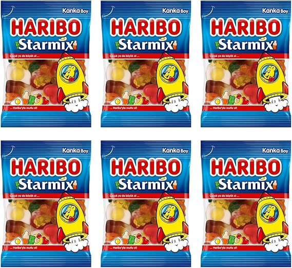 Haribo Starmix Karışık Meyve Aromalı Yumuşak Şeker, 80 gr, 6 Paket