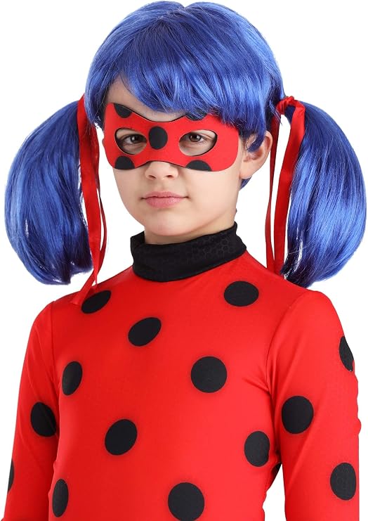 InSpirit Design Girl's Miraculous Ladybug Wig Standard, Blue,red