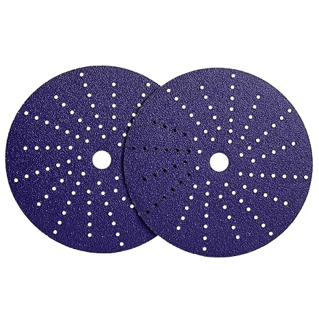 6 Inch 50 Pcs Ceramic Multi-Hole Sanding Discs Ceramic Hook & Loop Sanding Disc Universal Fit Sandpaper for 6" Sanders Sand Paper for Metal Wood Stock Removal Finishing(240#)