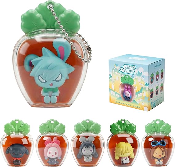 YJacuing Alien Stage Rabbit Series Blind Box Carrot Keychain