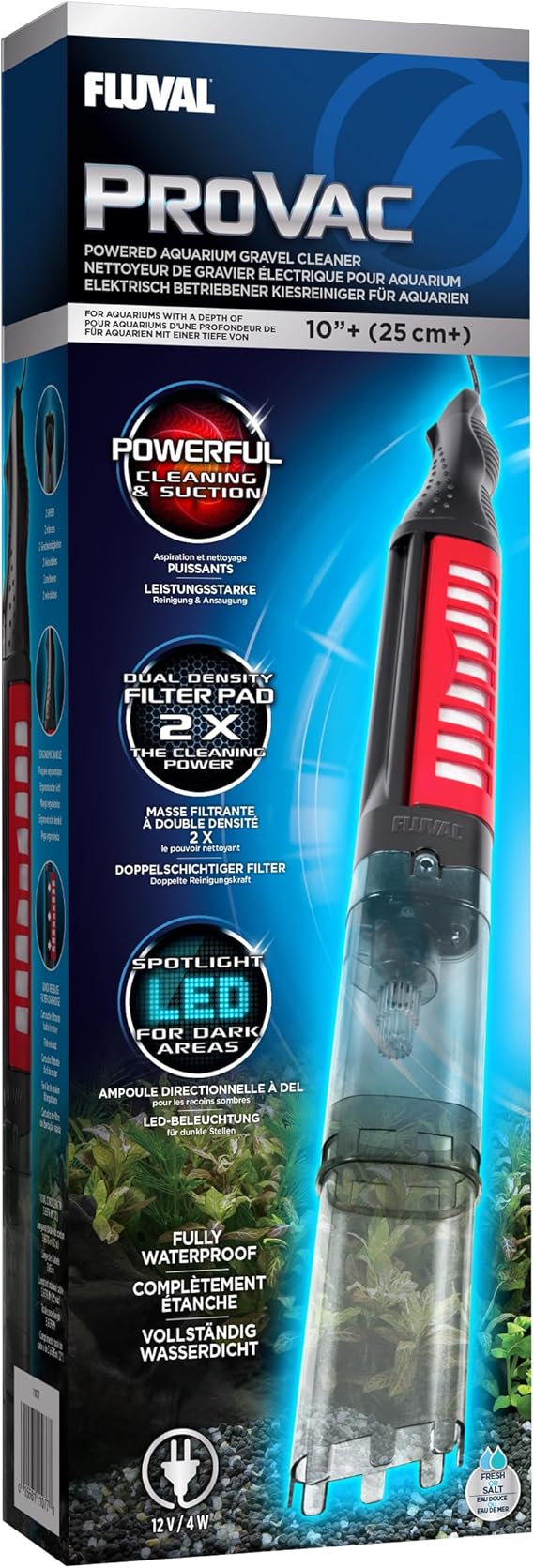 Fluval 11077 ProVac Powered Aquarium Gravel Cleaner - Aquarium Gravel Vacuum