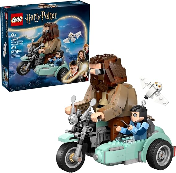 LEGO Harry Potter Hagrid & Harry's Motorcycle Ride Building Toy - Kids Motorcycle Toy for Boys and Girls, Harry Potter Fans, Ages 9+ Gift Idea for Birthdays - 76443