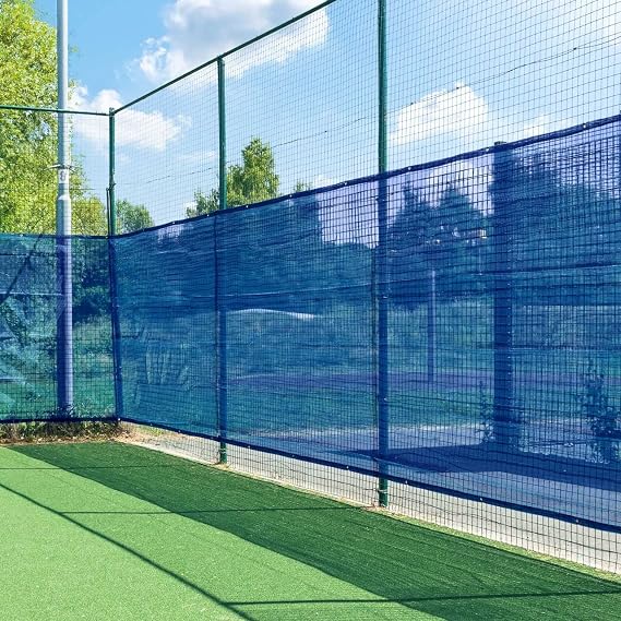 Vermont Tennis Court Wind Screen - 50% Shade | 6 x 60 or 6 x 40 Tennis Court Shade Cover Green, Navy or Black [Optional Logo]