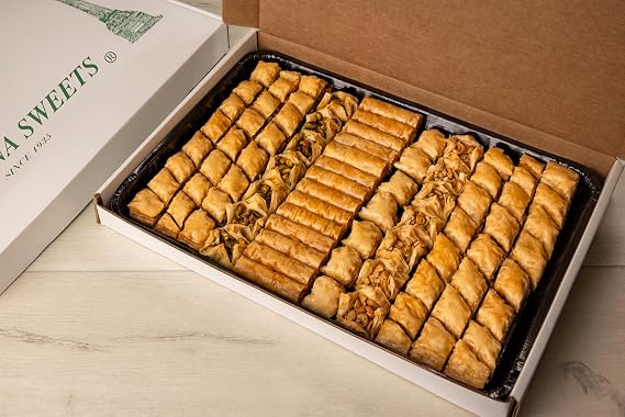 Muhanna Sweets Large Assorted Baklava Pastry - Half Sheet