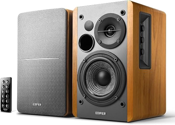 Edifier R1280DB Powered Bookshelf Speakers + Speaker Stands