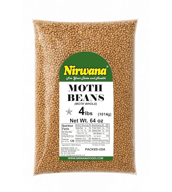 Moth Beans Premium Dry Vigna Aconitifolia for Curries, Soups & Everyday Cooking 64 oz