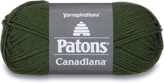 Patons Canadiana Yarn - Solids, Dark Green Tea
