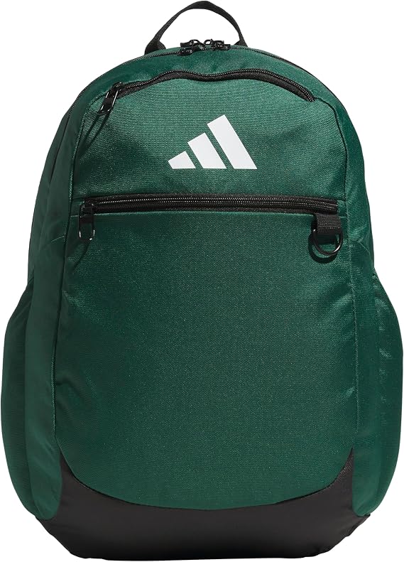 adidas Striker 3 Team Sports Backpack Daypack for Sports Gym Travel, 36L, Dark Green, OSFA
