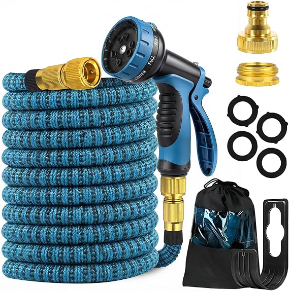 100FT Expandable Garden Hose Pipe with 10 Functions Spray Nozzle