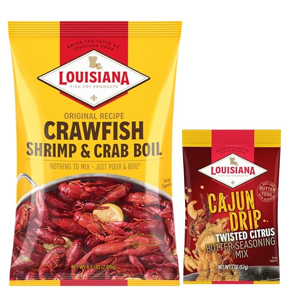 Louisiana Fish Fry Seafood Boil 4.5 lb & Twisted Citrus Drip 2 oz Combo