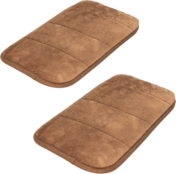 2 Sets Upgrade Computer Wrist Elbow Pad, LINYAPRY Portable Memory Foam Arm Wrist Rest Pillow, Soft and Anti-Slip Wrist Support Mat for Keyboard Desktop Office Gaming - Alleviate Elbow Pain (Brown)
