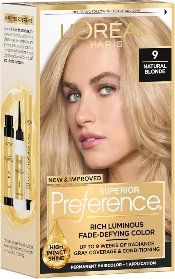 L'Oreal Preference Fade Defying Color & Shine System Permanent Natural Blonde