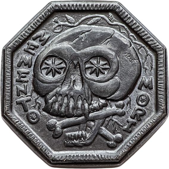 Memento Mori Iron Coin - Memento Vivere Reminder Token