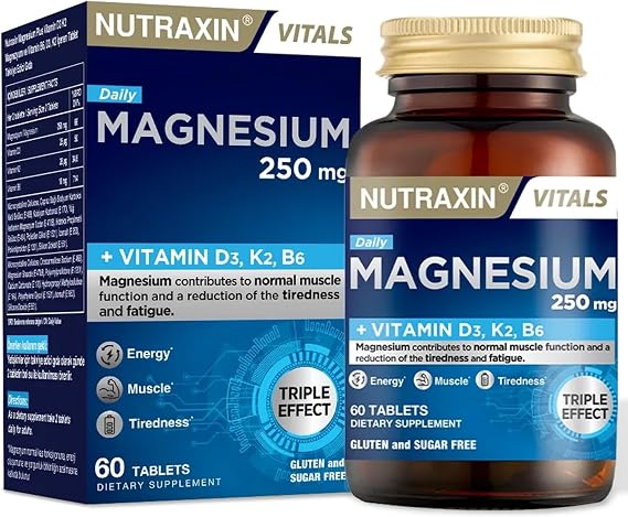 Nutraxin Magnesium Daily 250 mg - 60 Tablets, 2 Month Supply